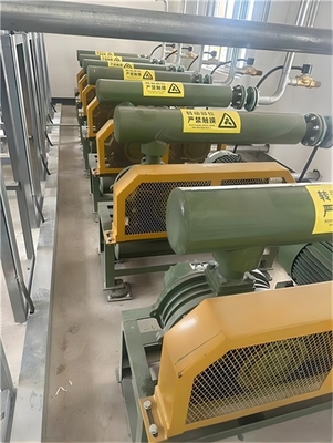 7000mmAq ब्लोअर RPM1250 37KW तीन लोब रूट ब्लोअर पल्स और पेपर उद्योग के लिए