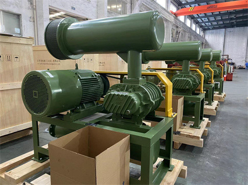 37kw 1450rpm 0.5 Bar 30m3/Min 6" सीवेज ट्रीटमेंट एयर कूलिंग रूट्स टाइप ब्लोअर