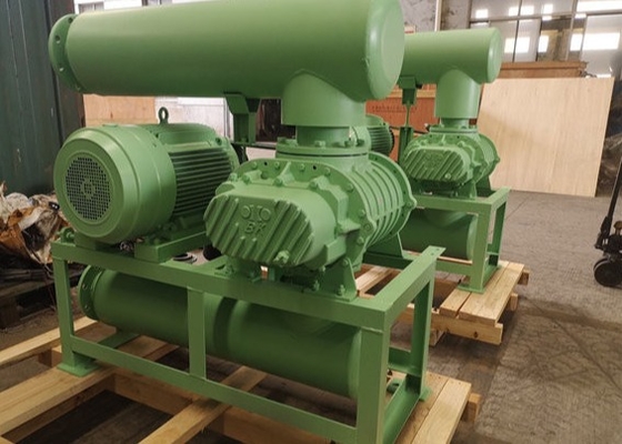 1500rpm ट्राई लोब रूट्स ब्लोअर 80Kpa एक्वाकल्चर के लिए उच्च दबाव