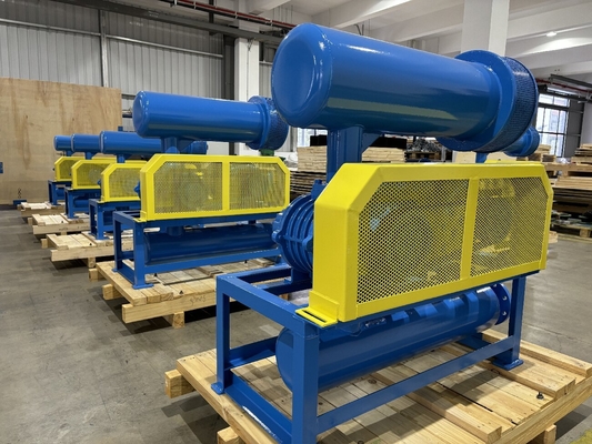 जल उपचार और खाद्य परिवहन के लिए 850-1800 आरपीएम हाई प्रेशर रूट्स ब्लोअर