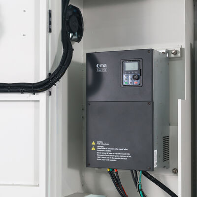 BLG343A/BLG343B,गति 1800-3000Rpm,वायु प्रवाह 73-172 m3/min, 40-100Kpa,स्व-चिकन स्थायी चुंबक परिवर्तनीय आवृत्ति पेंच ब्लोअर