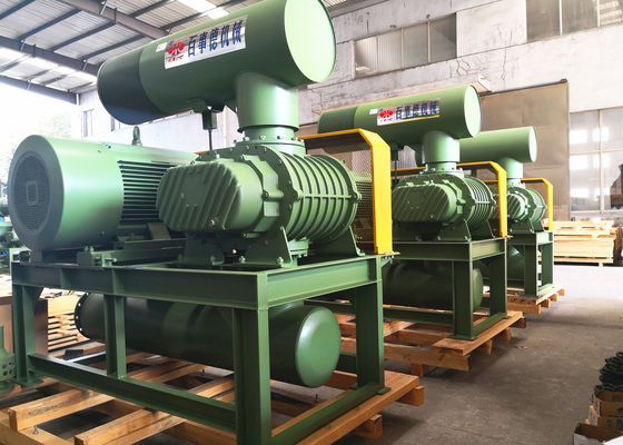 10" 80kpa 71.52m3/Min 132kw कास्ट आयरन थ्री लोब रूट्स ब्लोअर
