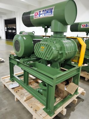 1500rpm ट्राई लोब रूट्स ब्लोअर 80Kpa एक्वाकल्चर के लिए उच्च दबाव