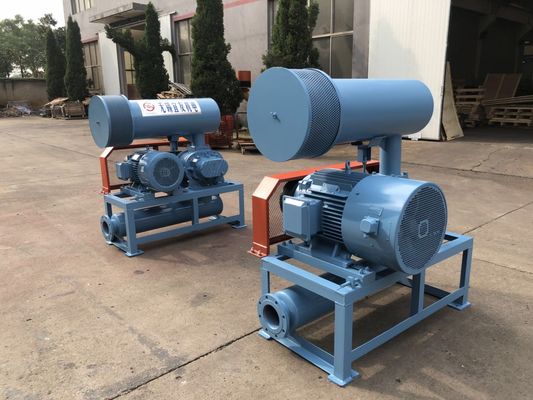 DN200 30-132KW 80KPA एयर कूलिंग डिलीवरी स्पेशल फूड रोटरी रूट्स स्टाइल ब्लोअर