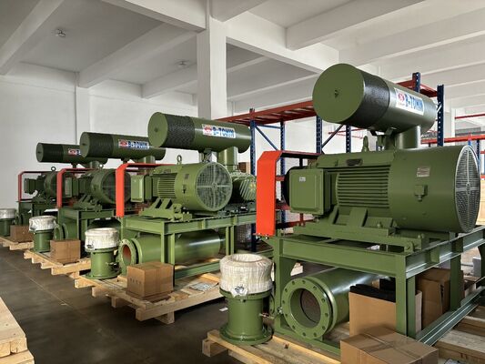 3 L/min कूलिंग वाटर के साथ रूट्स रोटरी लोब ब्लोअर, 60-100KPA डिस्चार्ज प्रेशर, और 1.5-5.5 KW मोटर पावर
