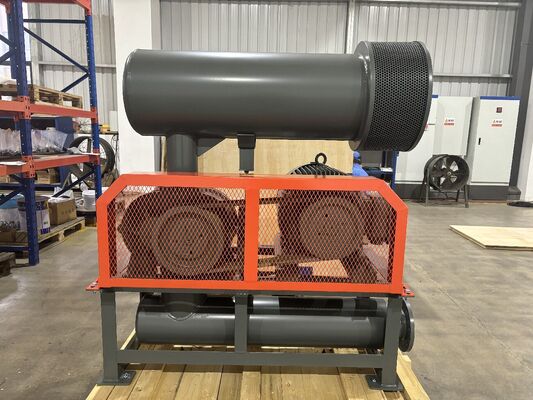 औद्योगिक अनुप्रयोगों में बेहतर प्रदर्शन के लिए त्रि-लोब डिज़ाइन और जल शीतलन की विशेषता वाला रूट्स रोटरी लोब ब्लोअर