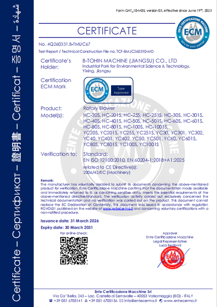 चीन B-Tohin Machine (Jiangsu) Co., Ltd. प्रमाणपत्र